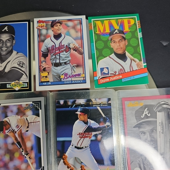 Dave Justice Set Of 12 Baseball Cards As Shown. Nice Collector Condition - Picture 5 of 14